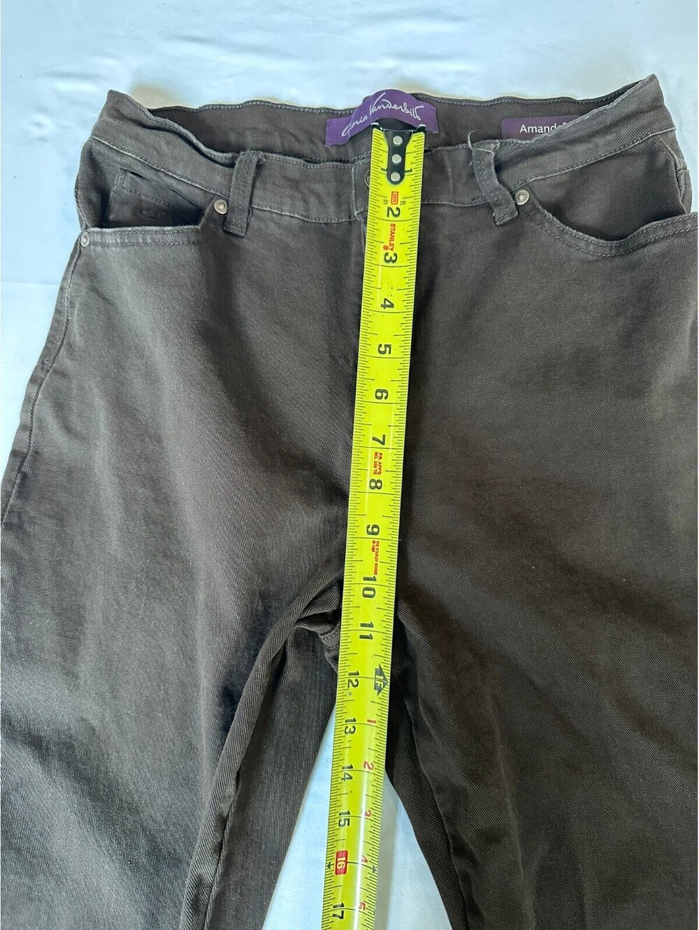 Gloria Vanderbilt size 6Short Amanda Brown Classic Fit Straight Leg Jeans - Picture 4 of 8